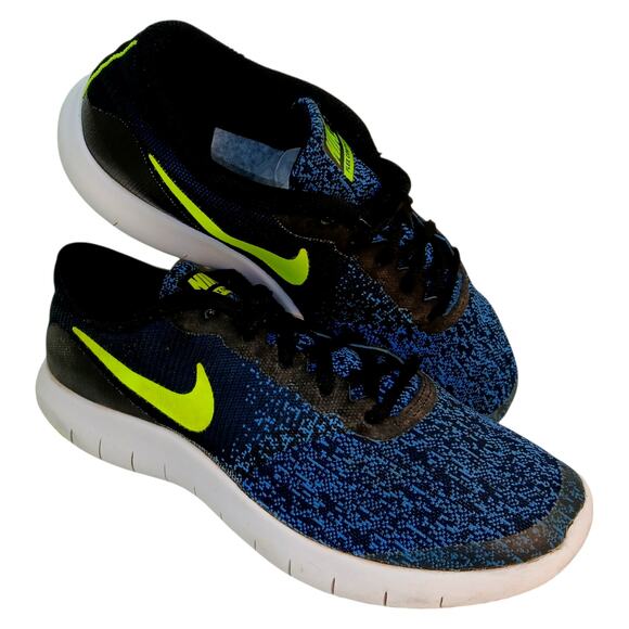 Nike Flex Control Blue & Black Running Sneakers - Boys Size 6Y - Picture 2 of 8